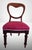 Victorian Set of 4 Mid-19th Century Uk Victorian Open Balloon Back Chairs – Ruby Damask For Sale - Image 3 of 6