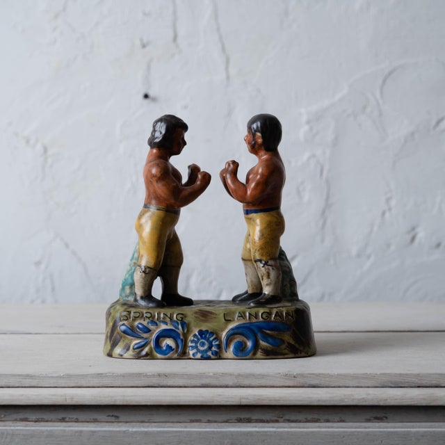 Spring & Langan Staffordshire Style Boxing Figure For Sale - Image 4 of 8