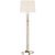 Traditional AERIN by Visual Comfort Signature Olivette 63" Forged Floor Lamp in Gilded Iron with Linen Shade For Sale - Image 3 of 3
