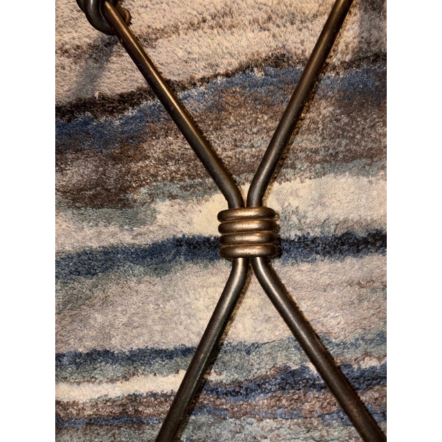 Metal Vintage Giacometti Style Forged Iron Table Base For Sale - Image 7 of 7