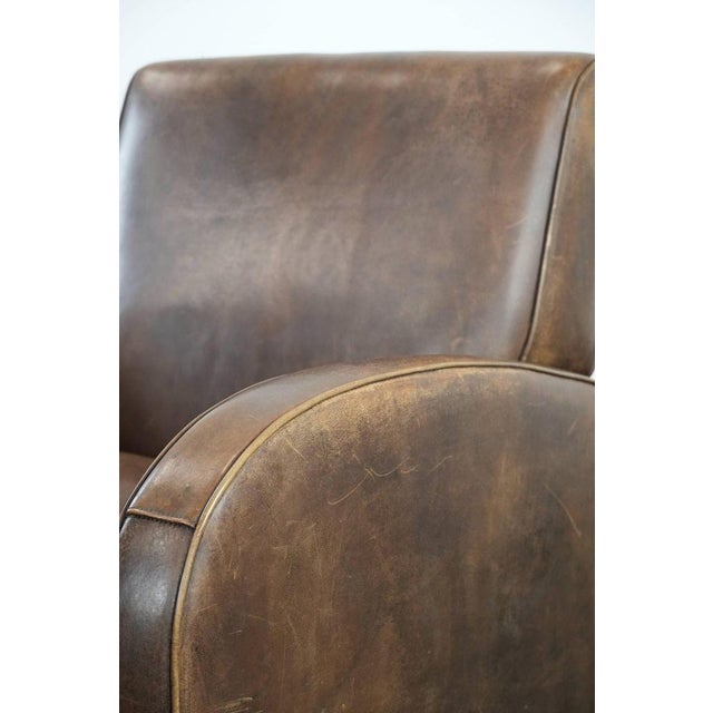 Club Chair in Sheepskin Leather For Sale - Image 10 of 16