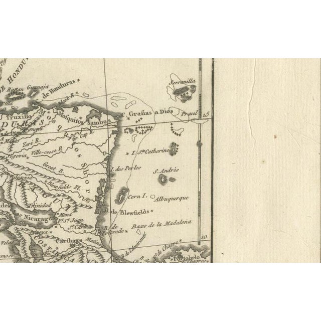 Gold Map of Southern Mexico and New Spain by Rigobert Bonne, 1780s For Sale - Image 8 of 12
