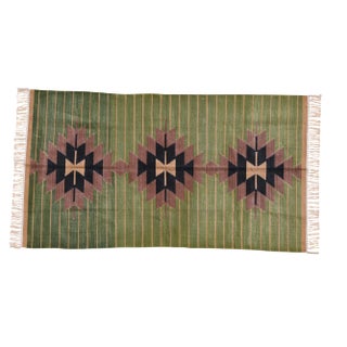 Sequoia Rug, 10x14, Forest Green & Brown For Sale