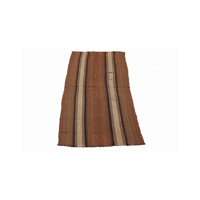 Vintage handwoven natural wool kilim rug from Kars region of Turkey. Approximatelly 50-60 years old. In very good...