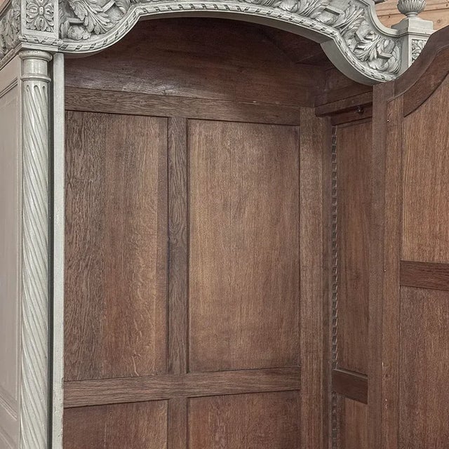 19th Century French Louis XVI Painted Armoire For Sale - Image 16 of 18