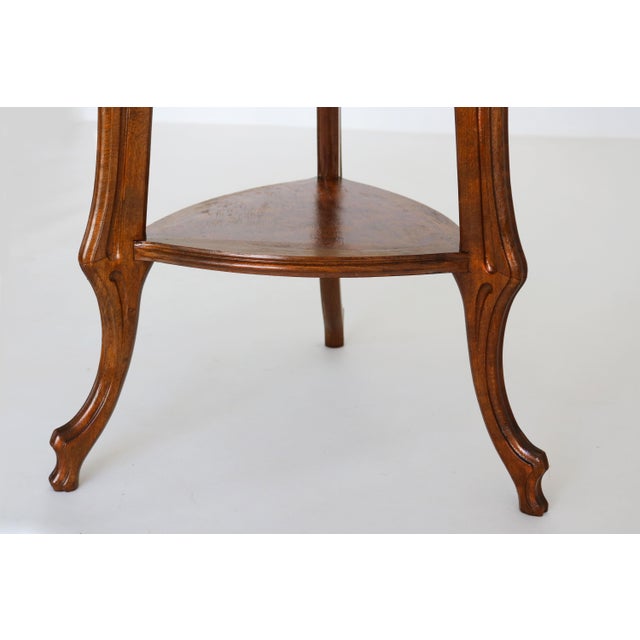 Brown Antique French Art Nouveau Side Table by Emile Galle, 1900 For Sale - Image 8 of 15