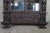 Pair Monumental Antique Italian Renaissance Figural Mahogany Bookcases Curio Cabinet For Sale - Image 6 of 12