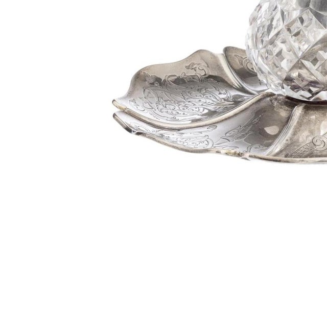 19th Century English Silver Inkwell For Sale - Image 3 of 6