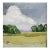 Miniature California Grassland 4x4 Lynne French O/C Landscape Art For Sale