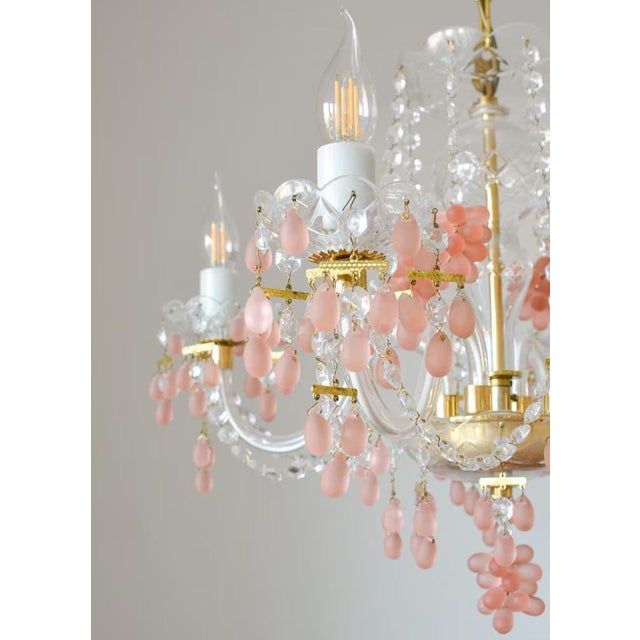 Bohemian Crystal Grape Chandelier by Václav Hanus, Former Czechoslovakia, 1970s, in Flawless conditions. Designed 1970 to...