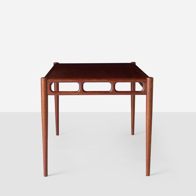 Description Teak Coffee Table by Ejnar Pedersen for PP Furniture Denmark, c. 1950s Rectangular teak coffee table with...