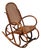 Antique Vienna Secession Cane & Bent Oak Scrolling Children Sized Rocking Chair, Attributed to Thonet For Sale