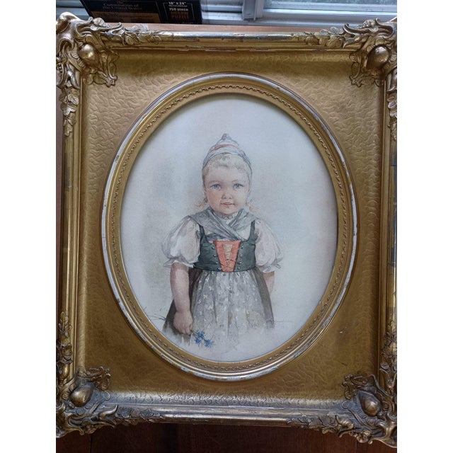 An exceptionally rare original watercolor and gouache illustration by Maud Humphrey (American, 1868–1940), created for the...