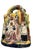 Rare Spanish majolica sculpture depicting the Black Madonna and Child Hand-painted Dimensions: H26x20x16