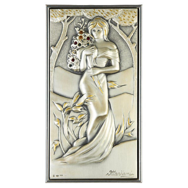 Portrait of Spring in Silver by Studio Ottaviani For Sale
