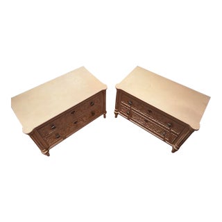1980s Henredon Italian Wood Pair of Nightstands For Sale