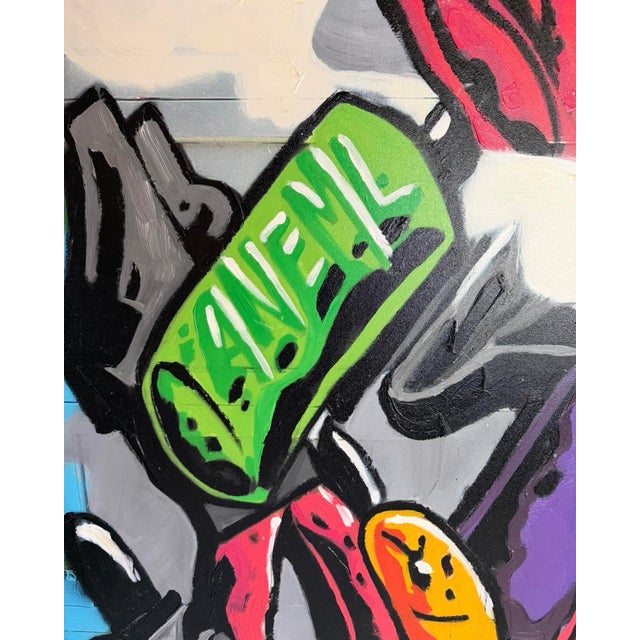 Augusto-S, Pig & Boombox, 2005, Oil Painting on Canvas, Framed For Sale - Image 6 of 11