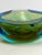 Octagonal Chartreuse Sommerso Murano Glass Bowl, 1960s For Sale - Image 4 of 11