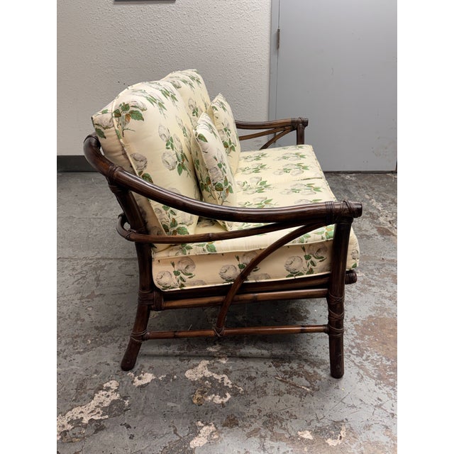 McGuire McGuire Furniture Bamboo Loveseat, Vintage. For Sale - Image 4 of 12