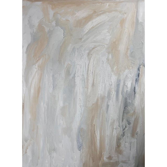 Contemporary "See Me Now" Contemporary Art Monochromatic Original Abstract Expressionist Oil Painting by Monica Shulman For Sale - Image 3 of 6