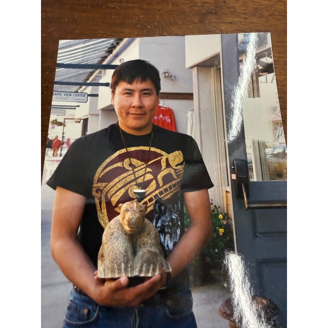 1970s Inuit Wilson Oozeva Carving of Polar Bear For Sale - Image 10 of 11