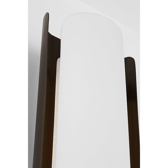 2020s Windsor Smith for Visual Comfort Signature Penumbra 21" Sconce in Bronze and White For Sale - Image 5 of 8