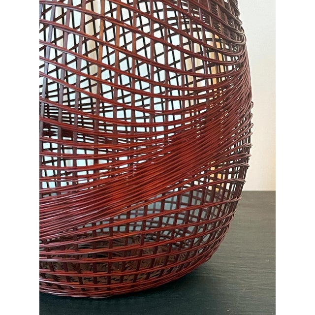 Japanese Bamboo Basket Ikebana by Abe Motoshi For Sale - Image 14 of 17