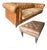 Elevate Your Living Space With This Stunning, Handcrafted Chesterfield Sofa and Ottoman in Genuine Tan Leather For Sale