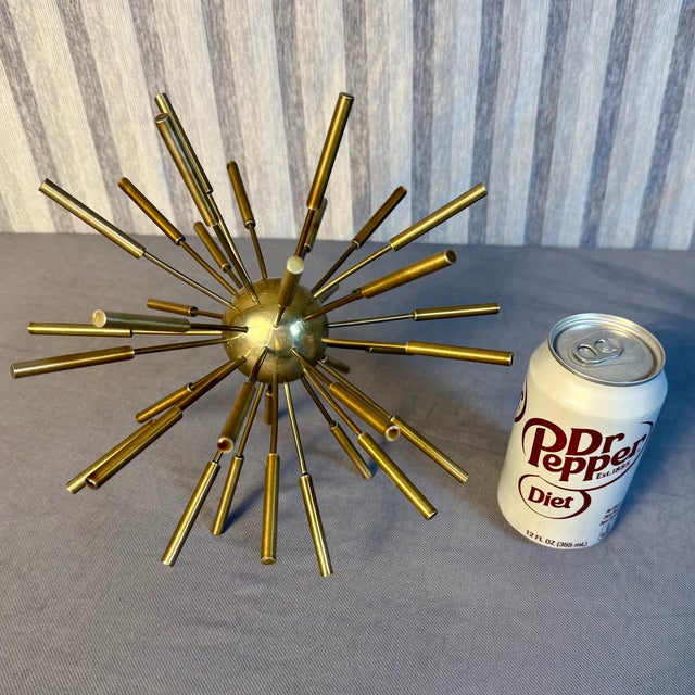 Mid-Century Modern Brass Sputnik Sculpture For Sale - Image 4 of 4