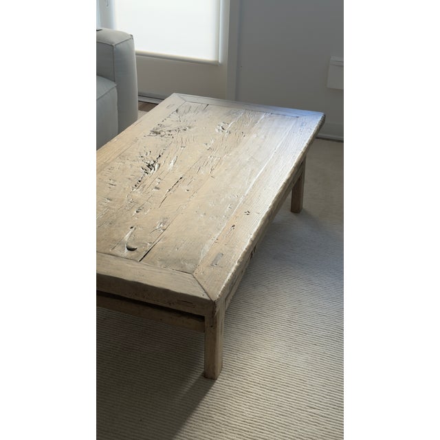 Vintage Solid Poplar Coffee Table For Sale - Image 4 of 12