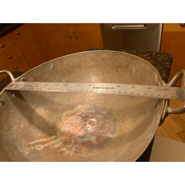 Antique Copper Hand Hammered Bowl For Sale - Image 13 of 18