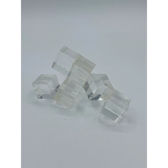 Mid-Century Modern Vintage 1968 Betty Thomson Lucite 'Multiplications' Cube Sculptural Toy For Sale - Image 3 of 6