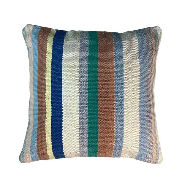 Gray Vintage Turkish Kilim Cushion Cover, 1970 For Sale - Image 8 of 10