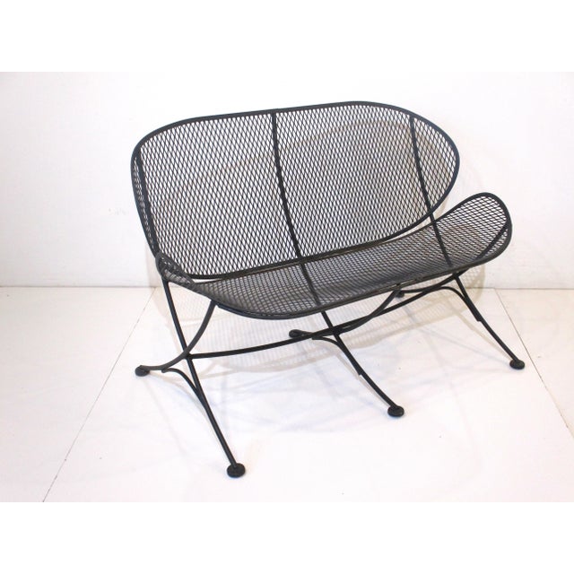 Mid 20th Century Maurizio Tempestini Salterini Styled Orange Slice Loveseat For Sale - Image 11 of 11