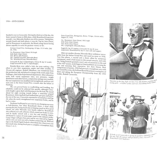 1980s "Mercedes-Benz Grand Prix Racing 1934-1955" Book 1983 Monkhouse, George C. For Sale - Image 5 of 8