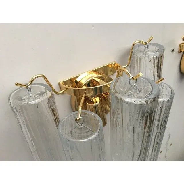 Murano Glass Wall Light metal frame gold USA wired 2 bulbs not included spare part included shipped from Italy width =...