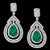 GIA Certified 8Ct Colombian Pear Emerald Diamond Hanging/ Drop Earrings 18K Gold, A Pair For Sale - Image 14 of 18