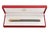 Vintage Must de Cartier Santos fountain pen, circa the 1990s, with a satin brushed-steel cap and barrel, polished gilt-...