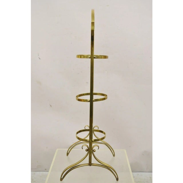 Mid 20th Century Vintage Italian Brass Mid Century Modern 3 Tier Muffin Stand For Sale - Image 10 of 10