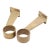 Pair of Reclaimed Brass Bar Mount Rail Brackets For Sale