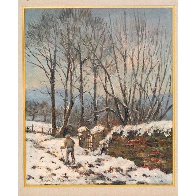 Impressionist Mid 20th Century Paul-Emile Pissarro - Niege at Saint Remy, Oil on Canvas For Sale - Image 3 of 5
