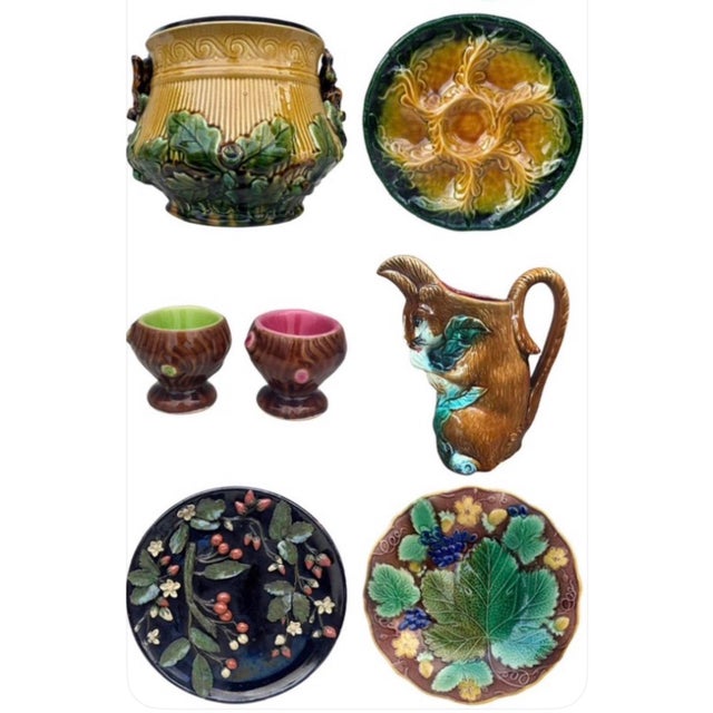 19th Century French Majolica Chesnut Jardinière Onnaing For Sale - Image 11 of 11