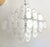 Mid-Century Modern Mid Century Modern Murano White Disc Chandelier 1980s For Sale - Image 3 of 11
