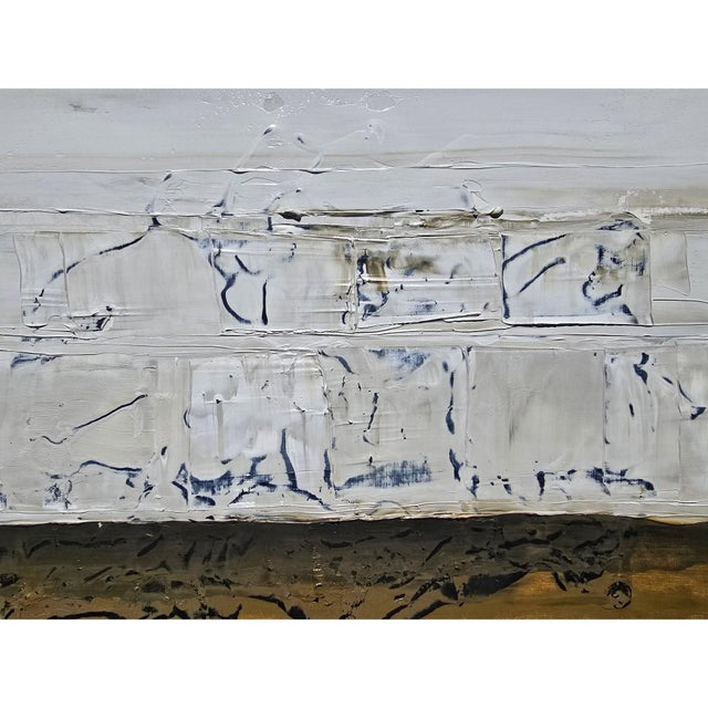Brown Contemporary Neutral Color Palette Abstract Landscape | Original Painting by Diane Grant | Color Field For Sale - Image 8 of 9