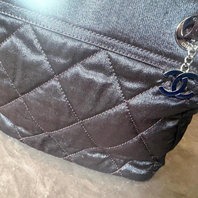 2006 Vintage Chanel Dark Chocolate Brown Coated Canvas Tote Bag For Sale - Image 11 of 18