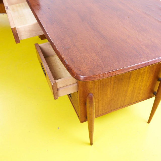 Vintage Desk and Bookcase in Teak, 1960s, Set of 2 For Sale - Image 9 of 18