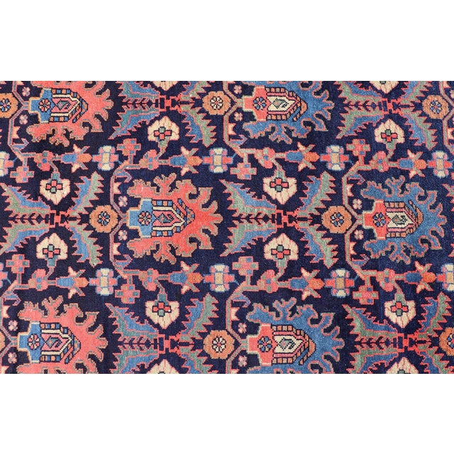 Long Antique Persian Hamadan Runner With All-Over Sub-Geometric Design For Sale - Image 11 of 14