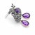 Contemporary 18ct Gold Amethyst and Diamond Openwork Filigree Brooch - Fei Liu For Sale - Image 3 of 8