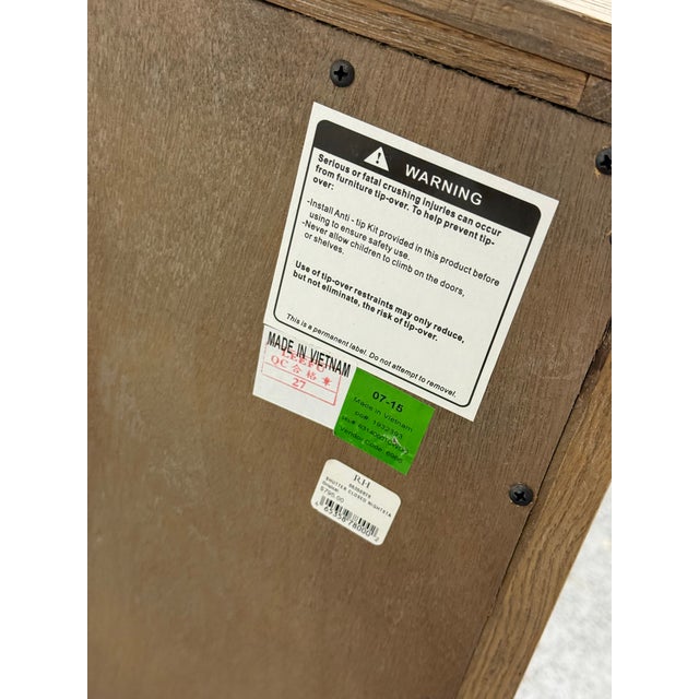 Restoration Hardware Shutter Nightstand For Sale - Image 11 of 12