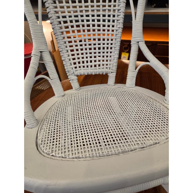 1890s Victorian Childs Rattan Wicker Rocking Chair For Sale In San Diego - Image 6 of 9